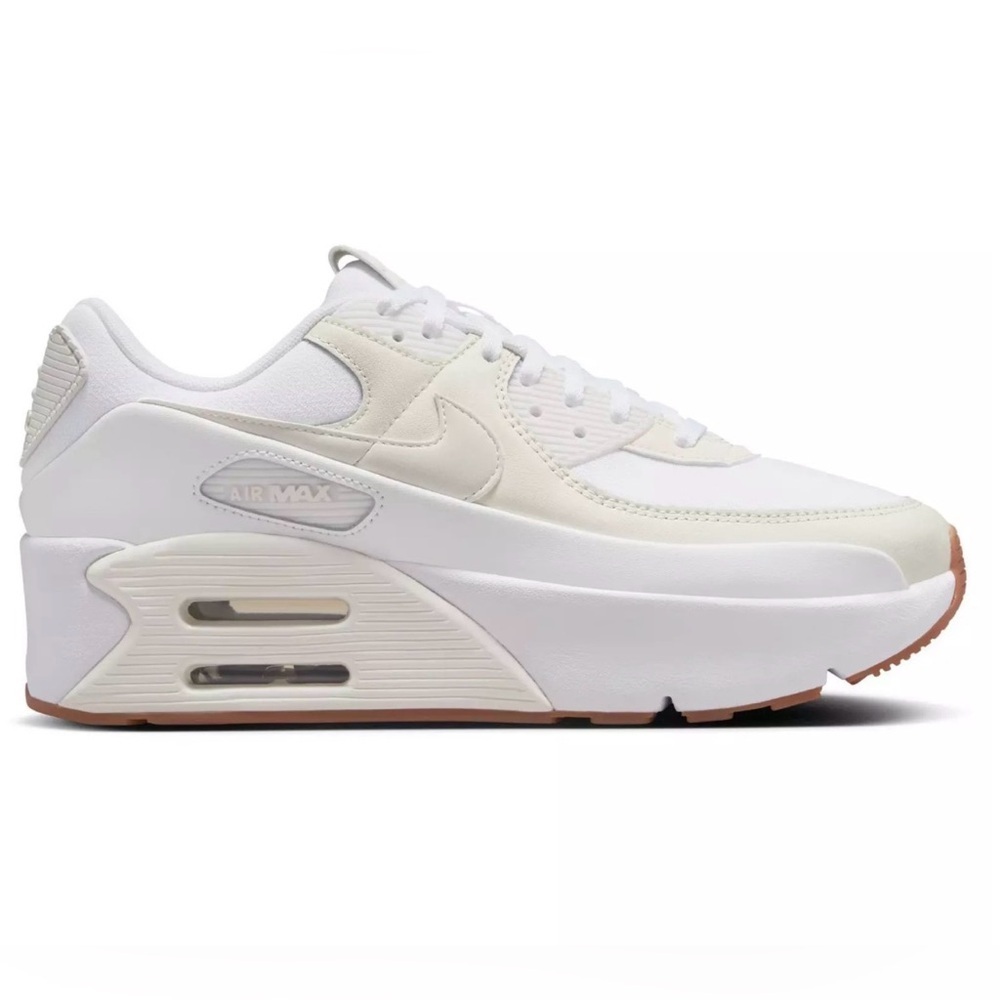 Nike Air Max Women's White and Cream Sneakers - Picture 3 of 9